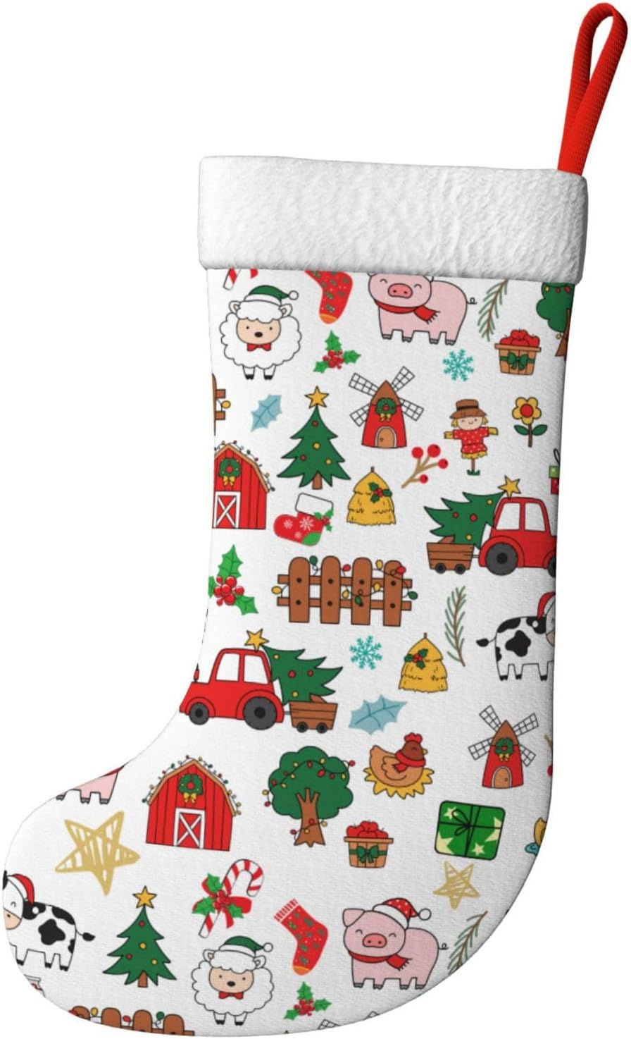 Farm Animals Christmas Stockin - Christmas Stocking Hanging 评论和价格