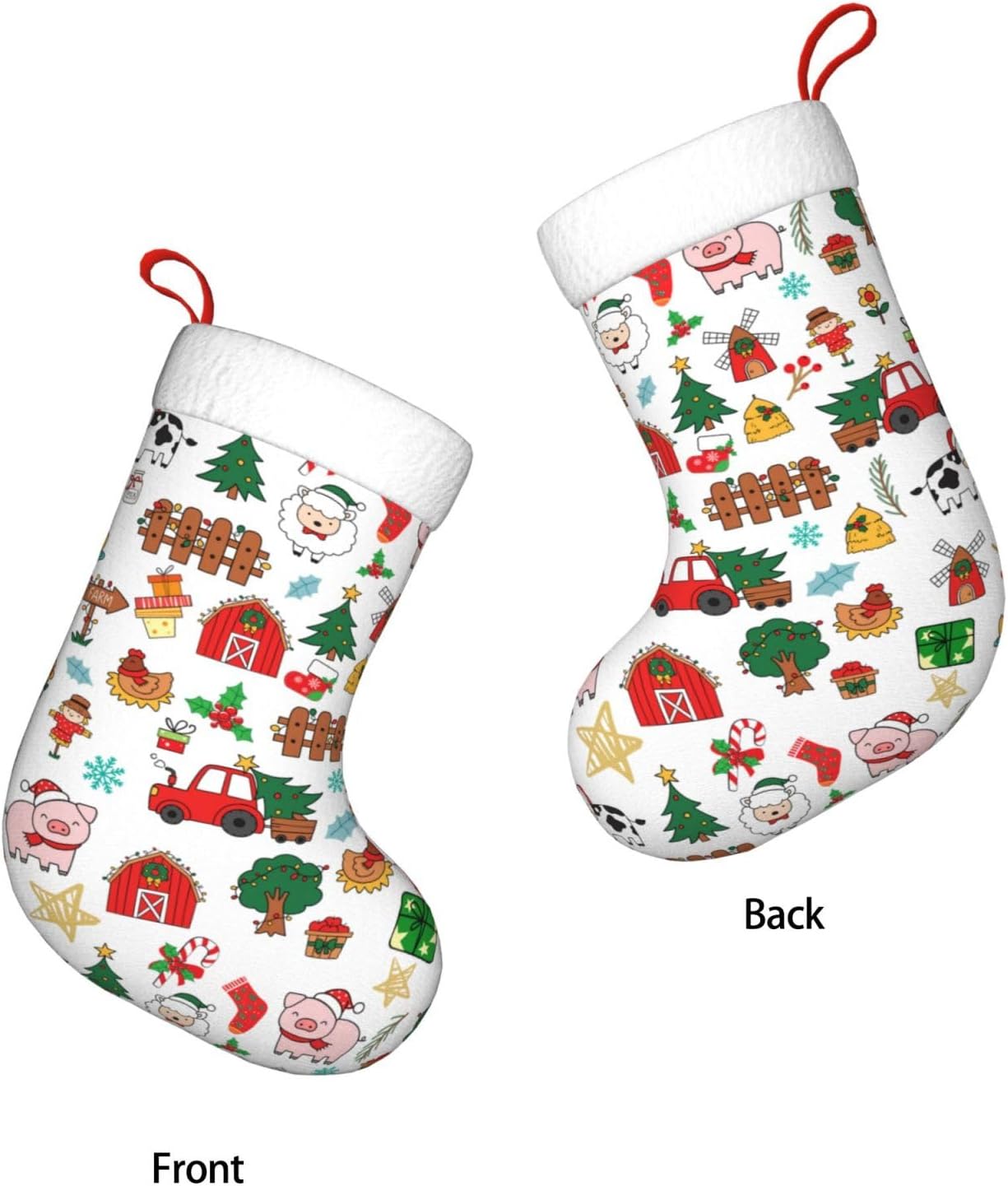 Farm Animals Christmas Stockin - Christmas Stocking Hanging 评论和价格