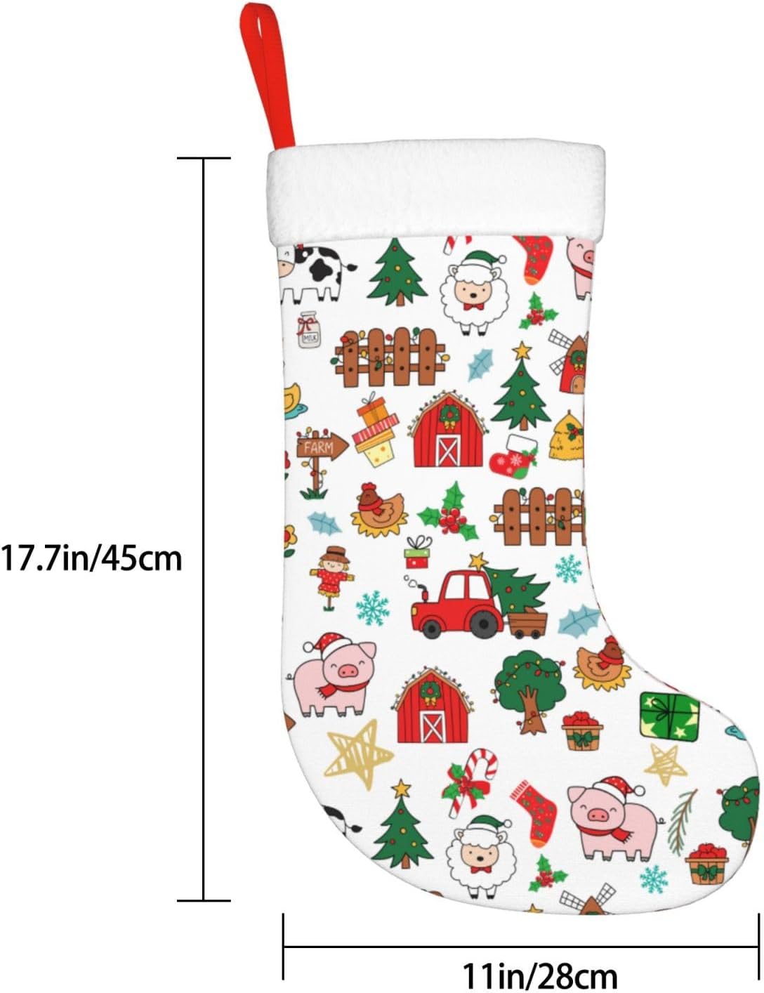 Farm Animals Christmas Stockin - Christmas Stocking Hanging 评论和价格
