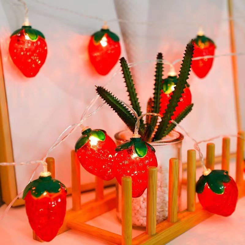 6.5FT 10LEDS Strawberry String - Led Fairy String Lights 评论和价格