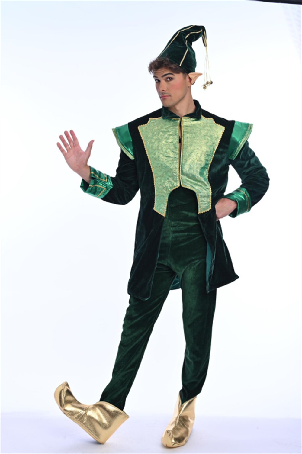 Luxury Velvet Santa Claus Chri - Elf Costume Christmas 评论和价格