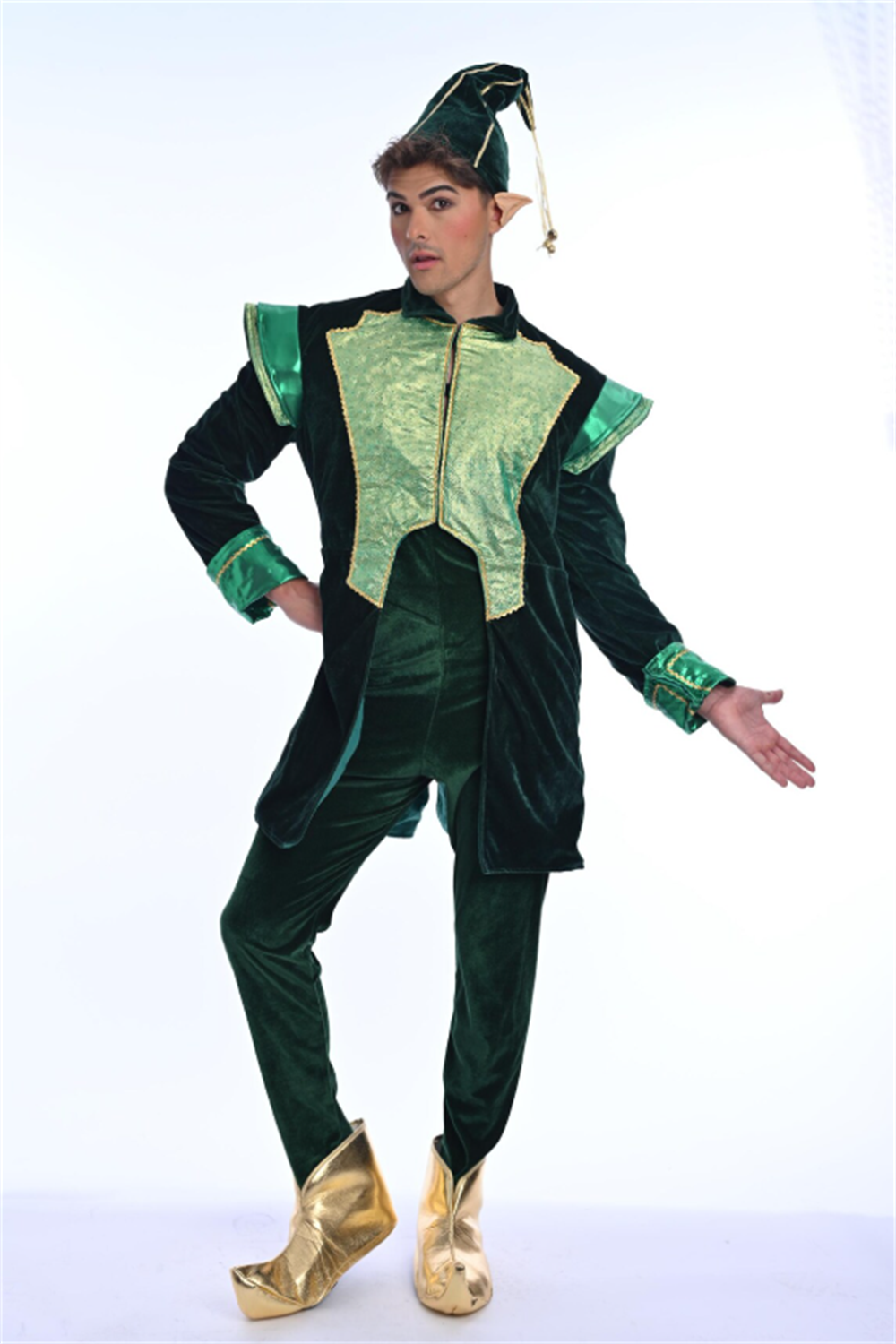 Luxury Velvet Santa Claus Chri - Elf Costume Christmas 评论和价格