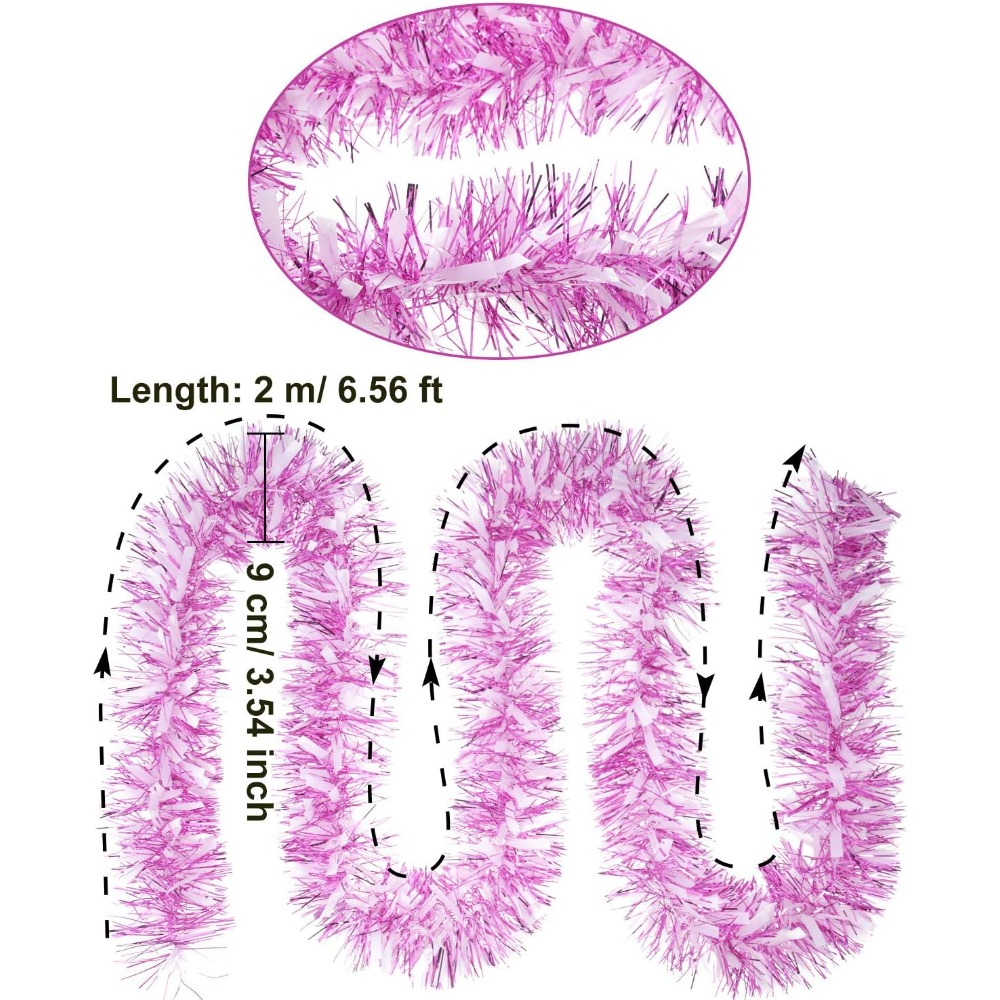 6 Pieces Valentine's Day Tinse - Tinsel Garland Decoration 评论和价格