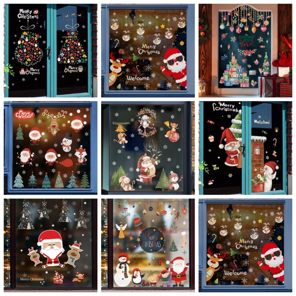 Creative PVC Christmas Window  - Snowflake Window Decal 评论和价格