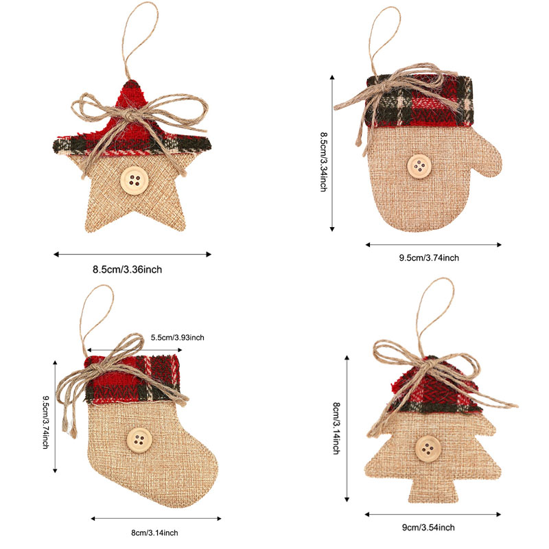 4Pcs Christmas Tree Decoration - Christmas Stocking Hanging 评论和价格