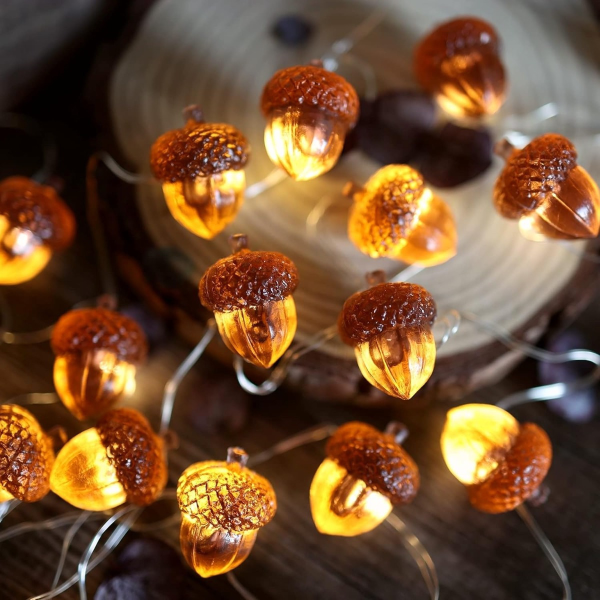 30 LEDs Acorn String Lights Th - Led Fairy String Lights 评论和价格