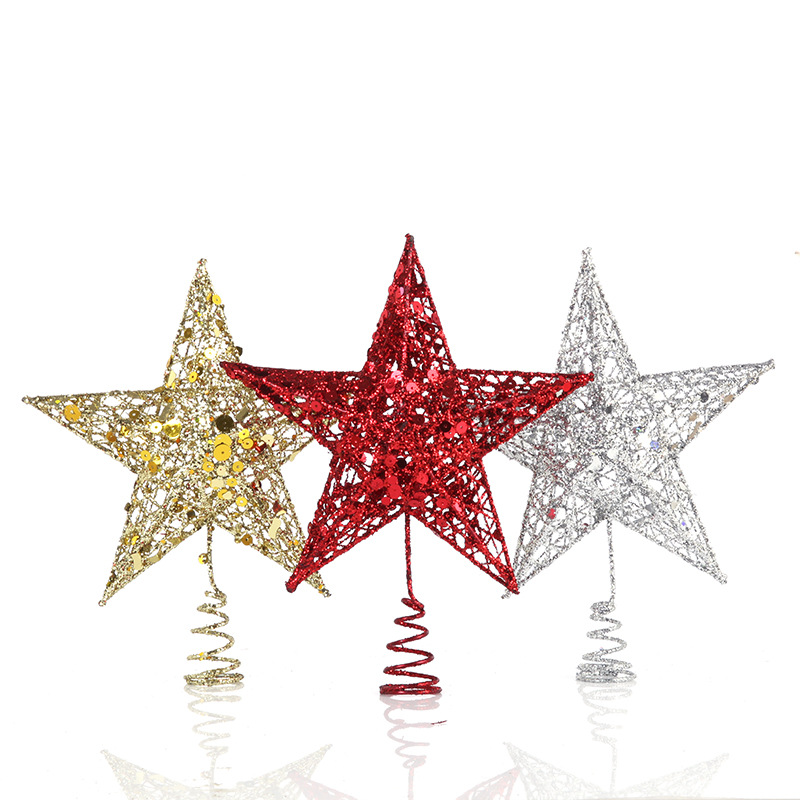 15/20/25/30cm Hollow Star Gold - Star Tree Topper 评论和价格