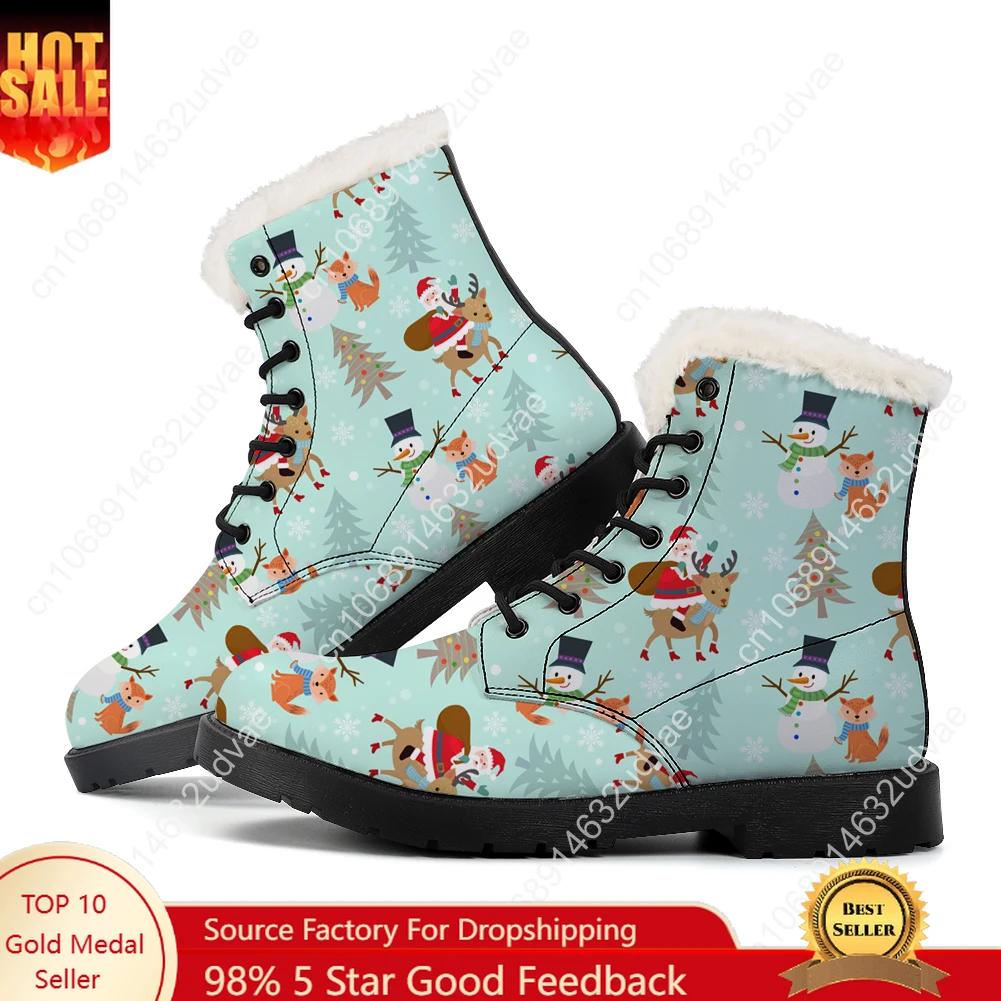 Christmas Plush Boots Mens Wom - Christmas Lights Outdoor 评论和价格