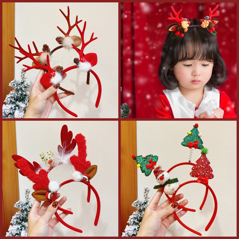 1-15pcs Christmas Headbands Sn - Reindeer Antlers Headband 评论和价格