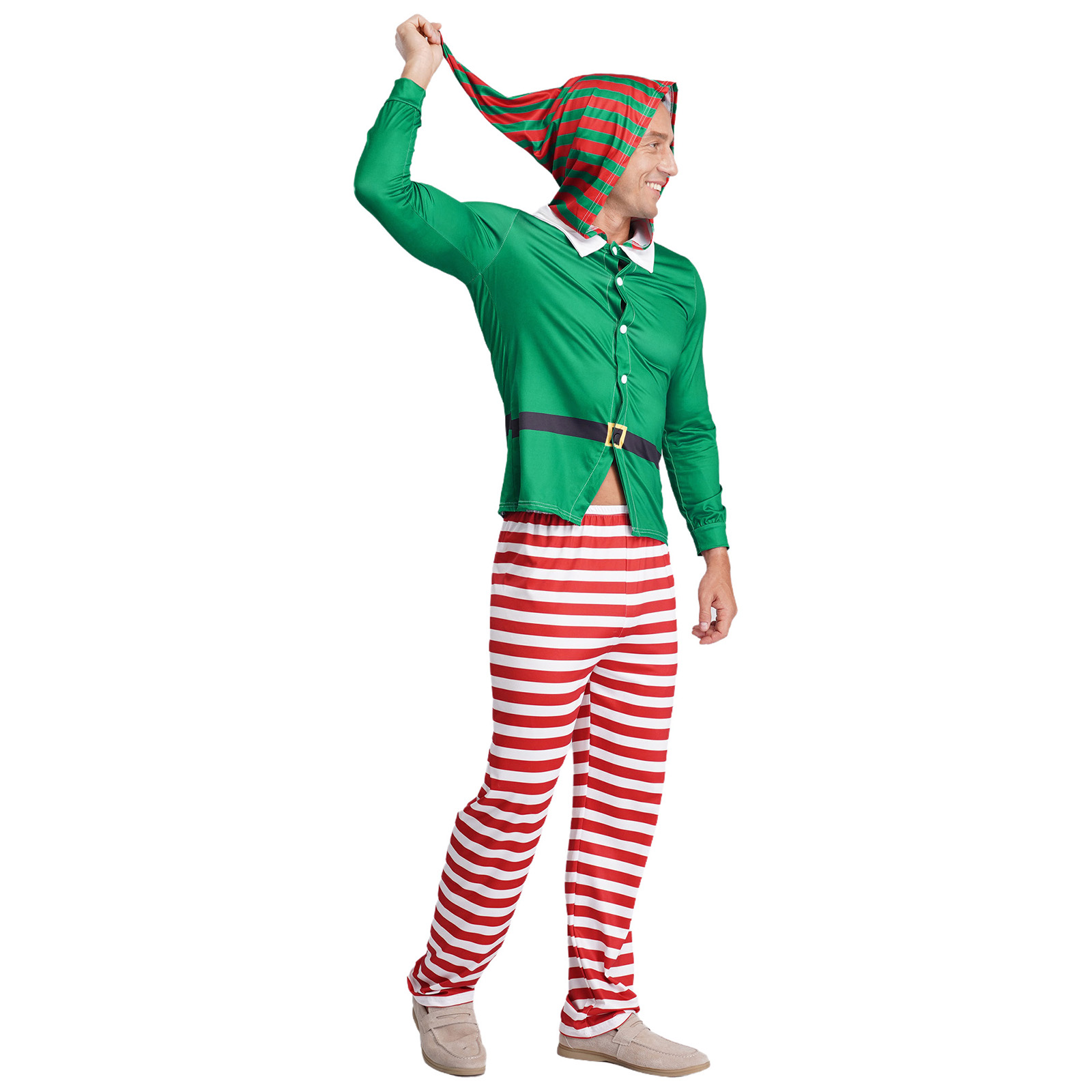 Mens Christmas Elf Pajamas Par - Elf Costume Christmas 评论和价格