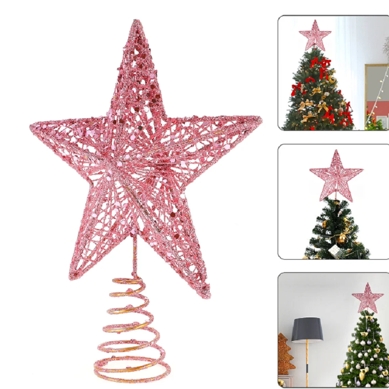 Christmas Pink Pentagon Top St - Star Tree Topper 评论和价格