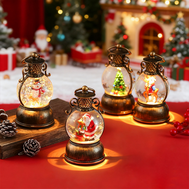 Vintage Style USB Powered Ligh - Snow Globe Musical 评论和价格