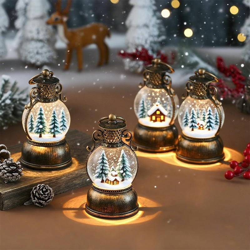 Vintage Style USB Powered Ligh - Snow Globe Musical 评论和价格