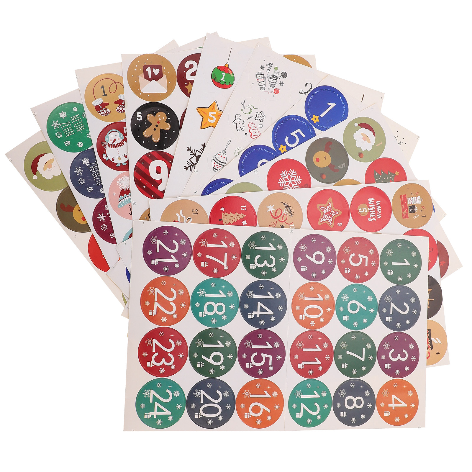 10 Sheets Christmas Decoration - Advent Calendar Gift 评论和价格