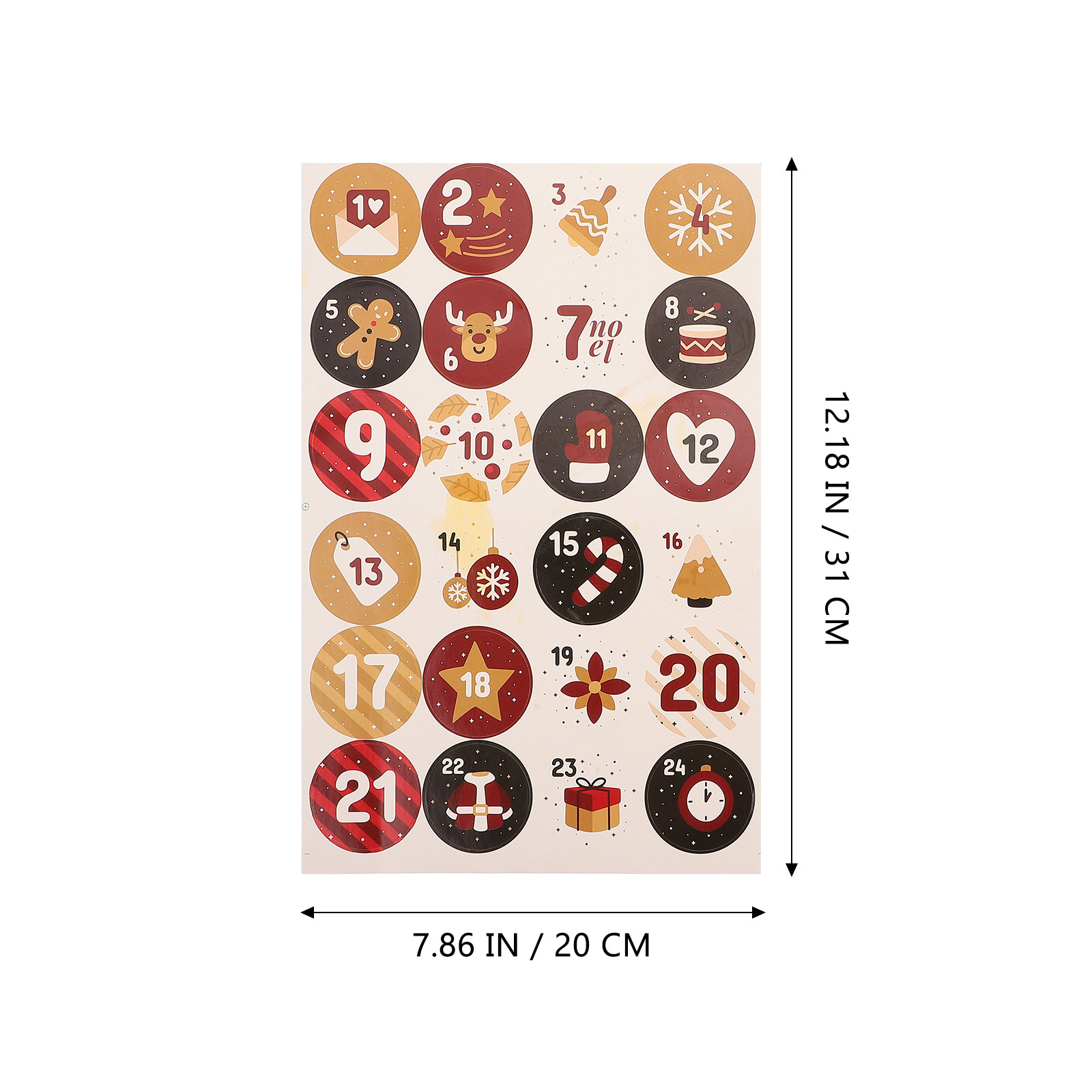 10 Sheets Christmas Decoration - Advent Calendar Gift 评论和价格