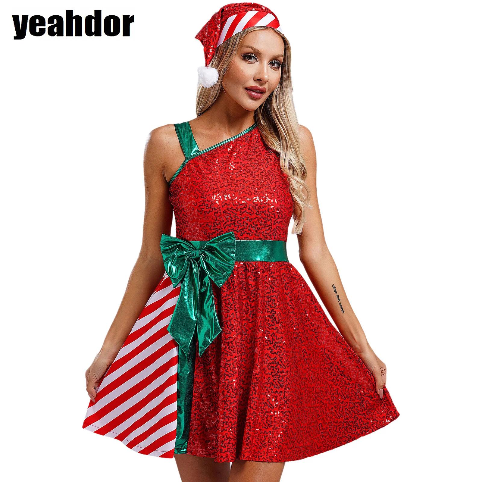 Christmas Santa Claus Dress El - Elf Costume Christmas 评论和价格