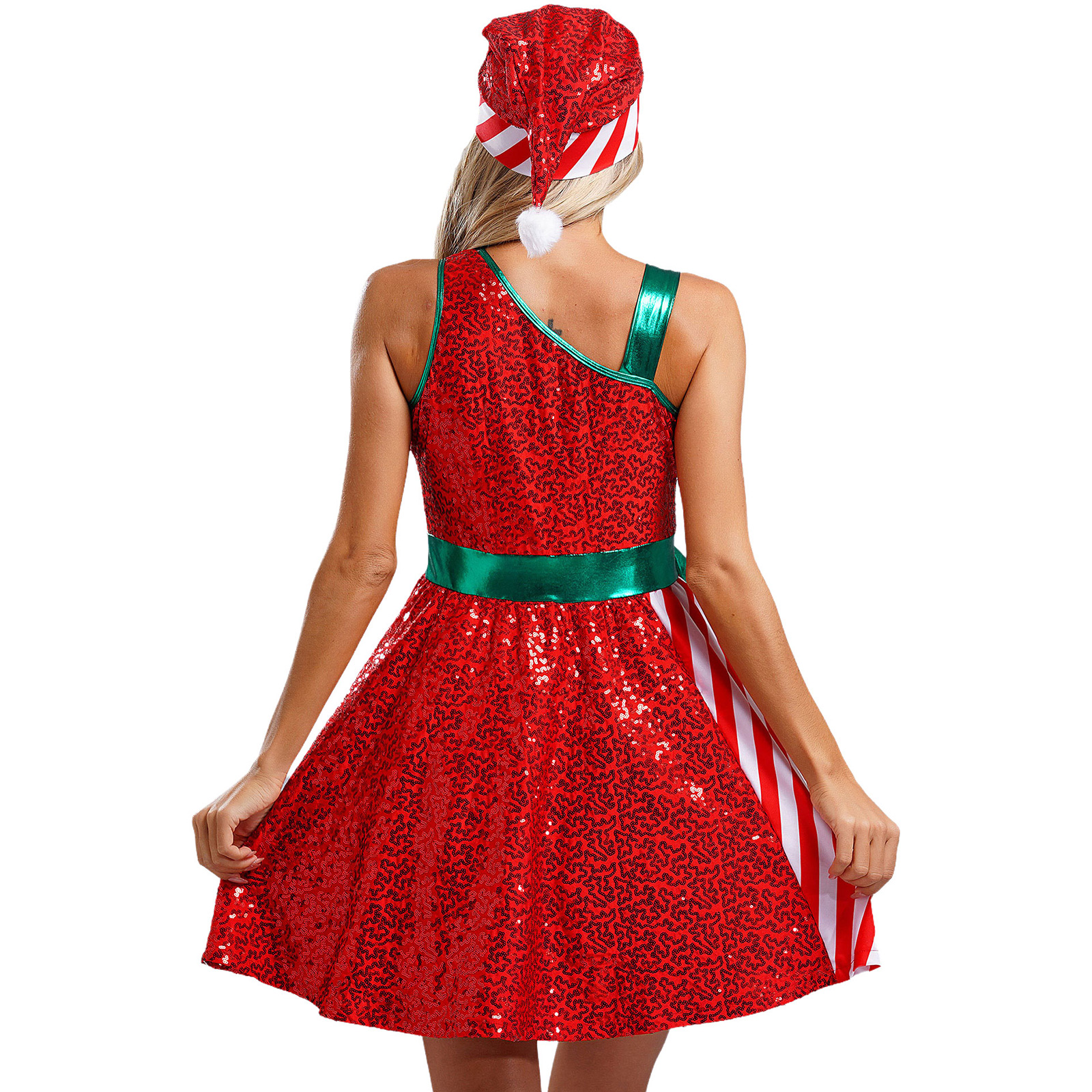 Christmas Santa Claus Dress El - Elf Costume Christmas 评论和价格