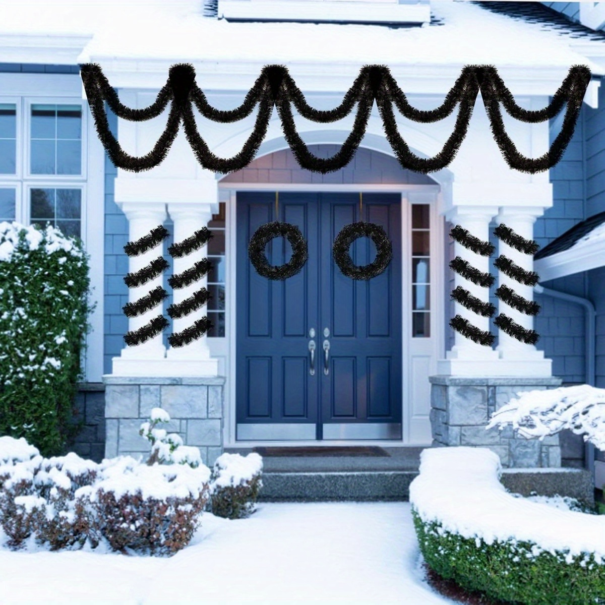 1pcs Black Tinsel Garland in M - Tinsel Garland Decoration 评论和价格