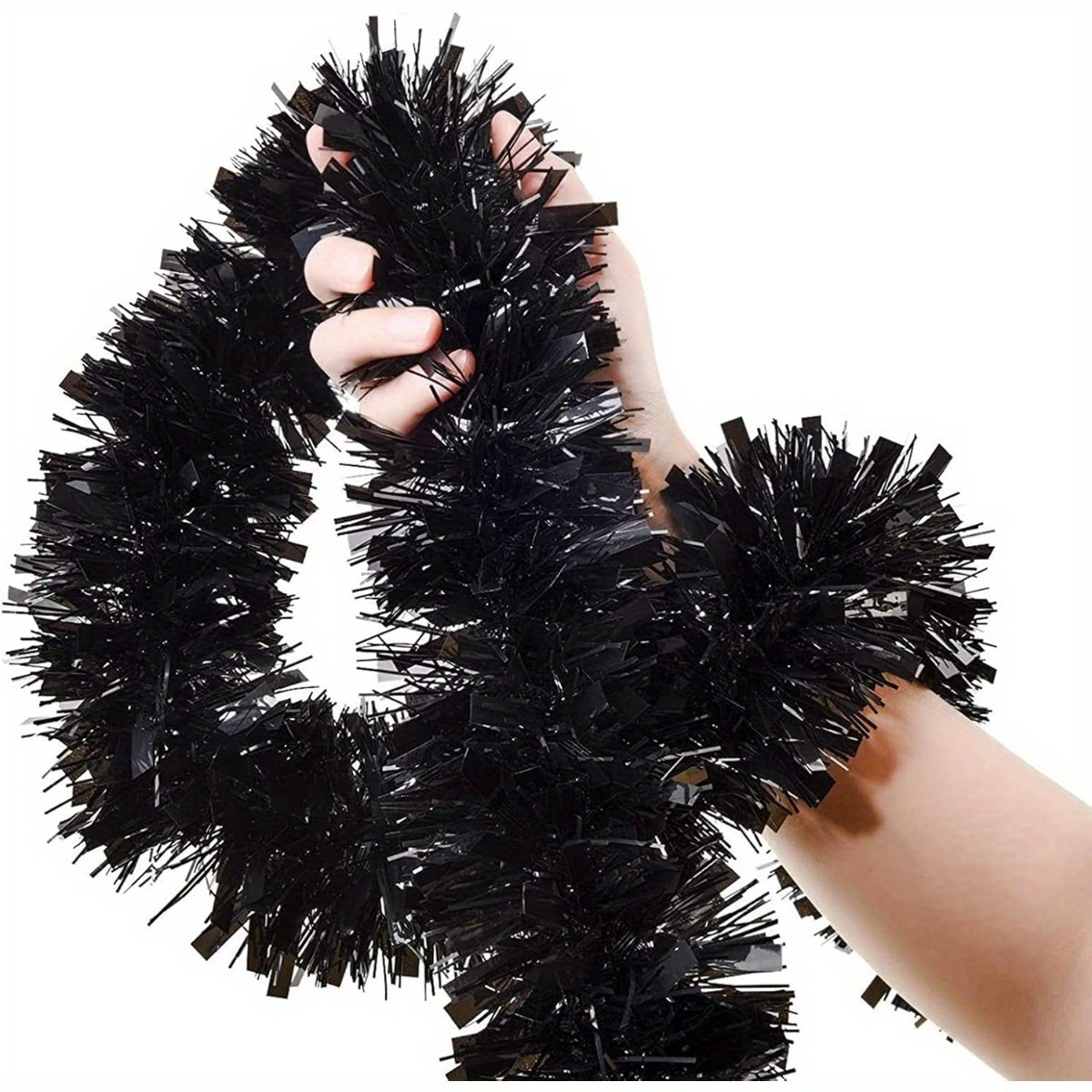 1pcs Black Tinsel Garland in M - Tinsel Garland Decoration 评论和价格