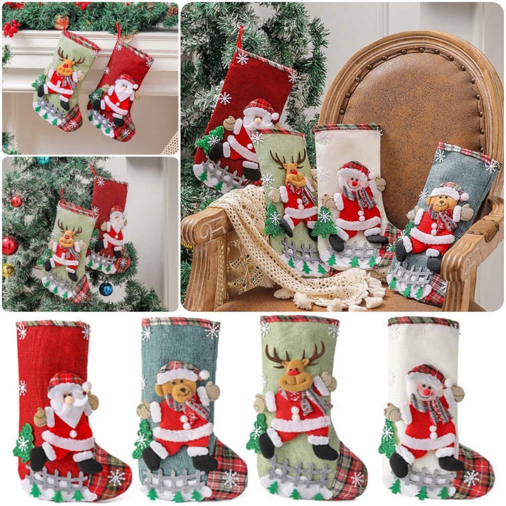 Multicolor Christmas Stocking  - Christmas Stocking Hanging 评论和价格