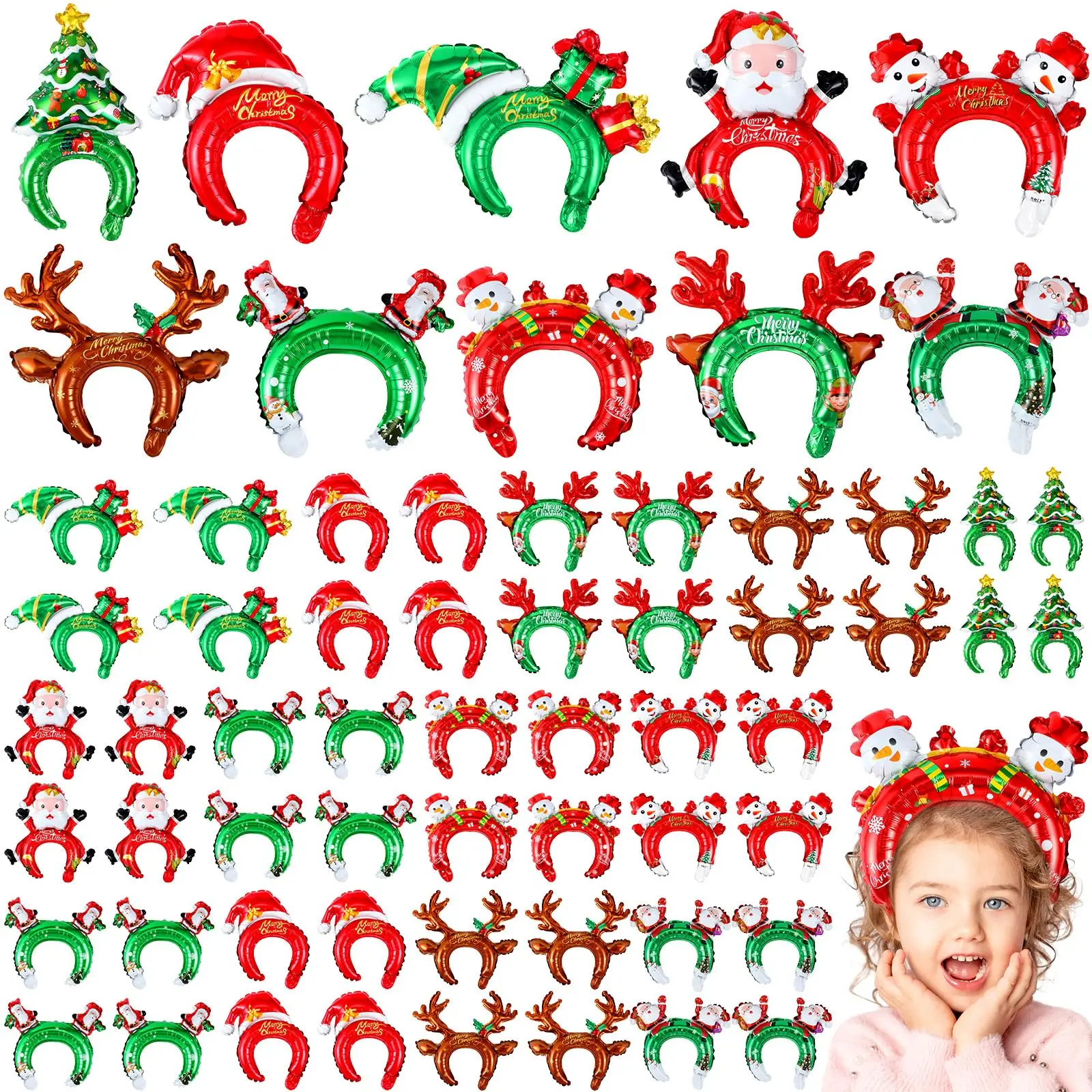 Christmas Inflatable Headbands - Reindeer Antlers Headband 评论和价格