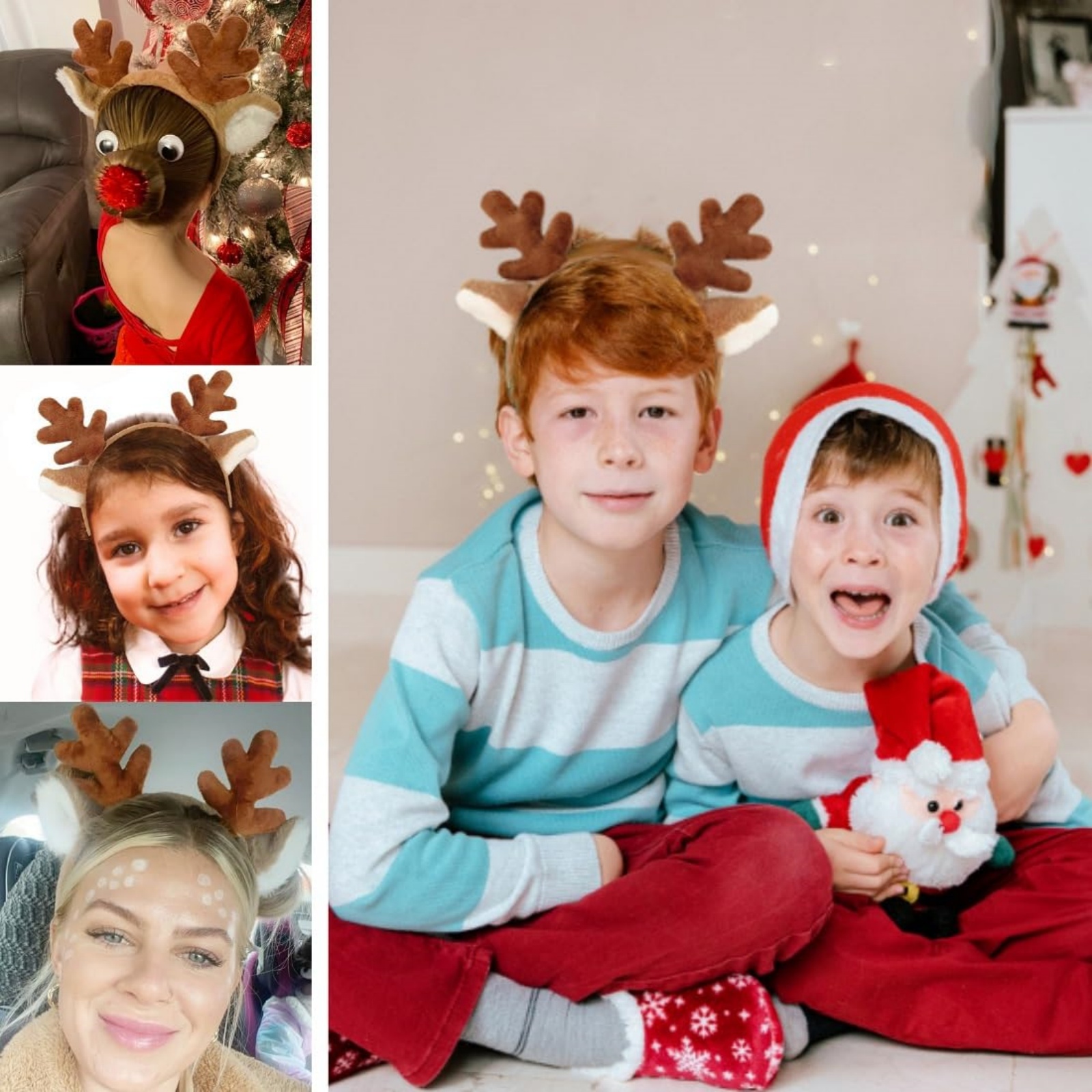 1PC Christmas Reindeer Antlers - Reindeer Antlers Headband 评论和价格