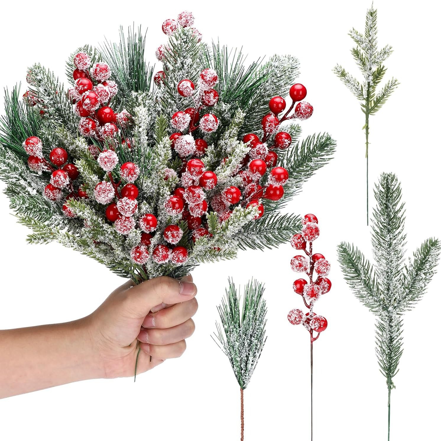 Artificial Snow White Pine Bra - Christmas Wreath Fake 评论和价格