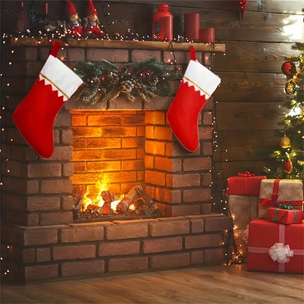 12pcs Red Felt Christmas Stock - Christmas Stocking Hanging 评论和价格