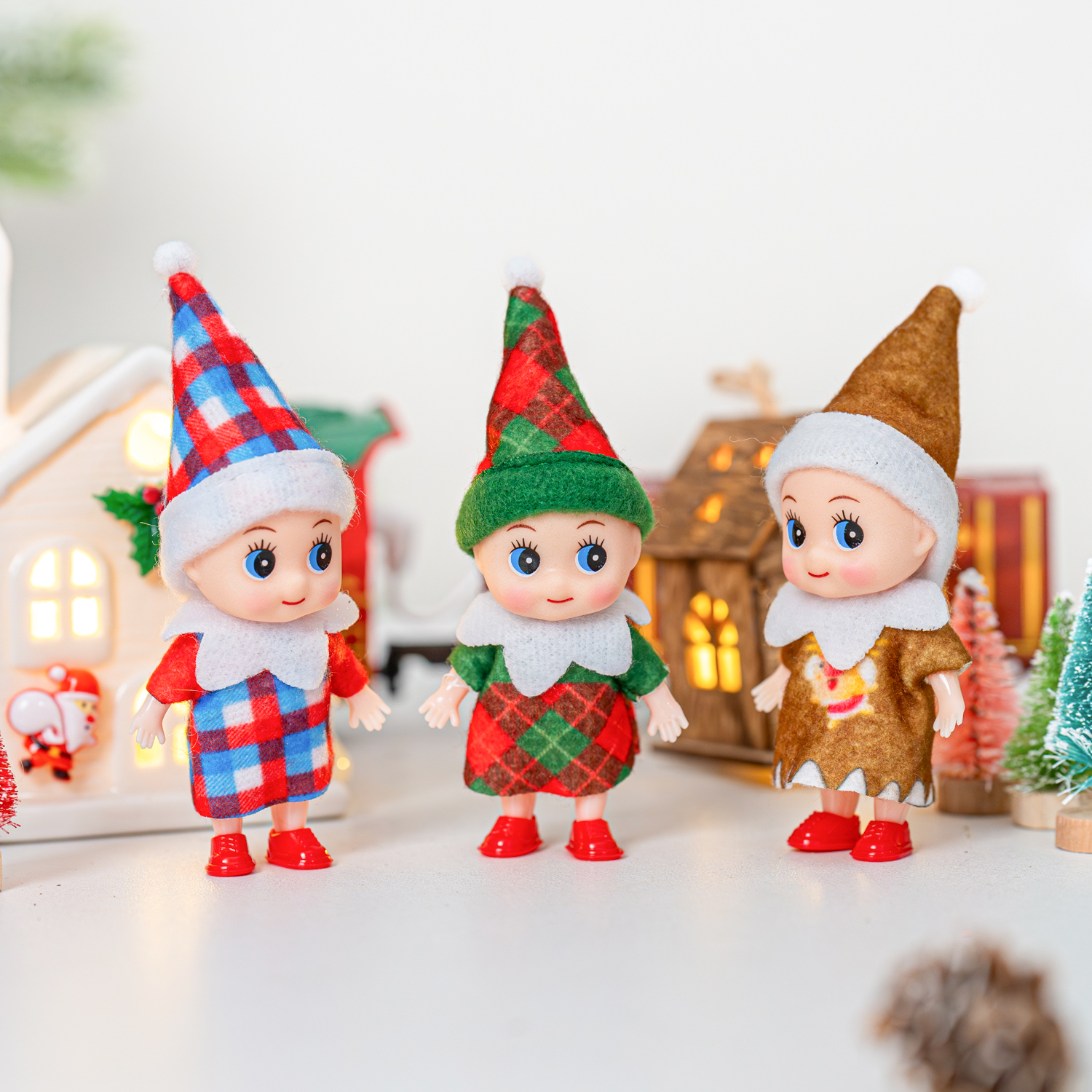 4/5/6 Pcs Mini Baby Elf Christ - Christmas Throw Blanket 评论和价格