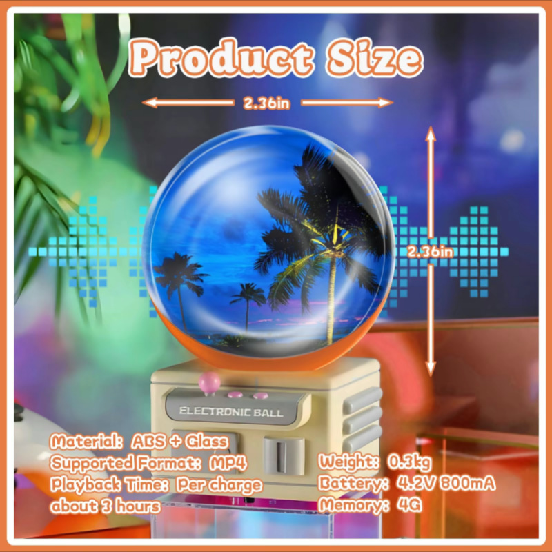 New Crystal Ball Decorative Ba - Snow Globe Musical 评论和价格