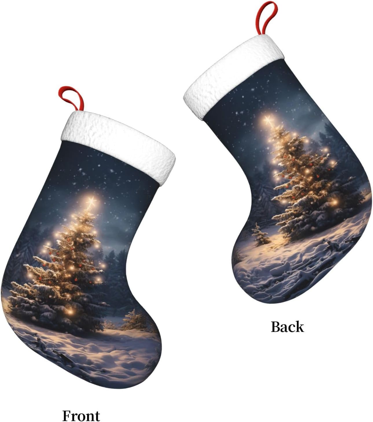 Christmas Tree Snow gift Stock - Christmas Stocking Hanging 评论和价格