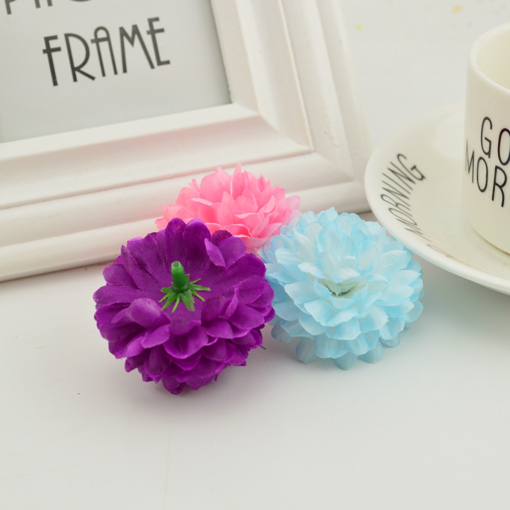 200PCS 5CM Silk Chrysanthemum  - Christmas Wreath Fake 评论和价格