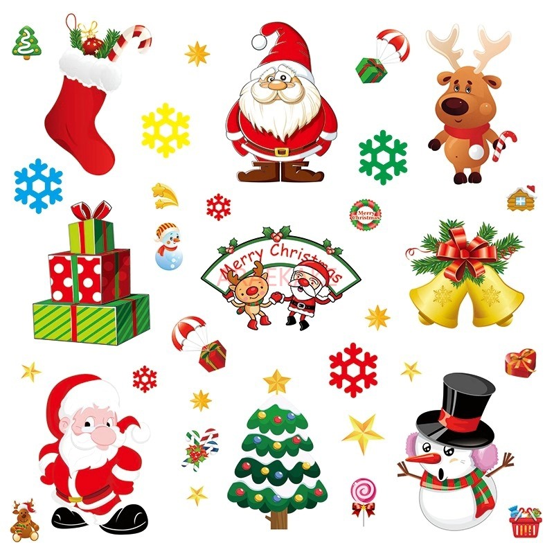 1PCS Removable Christmas Stati - Snowflake Window Decal 评论和价格