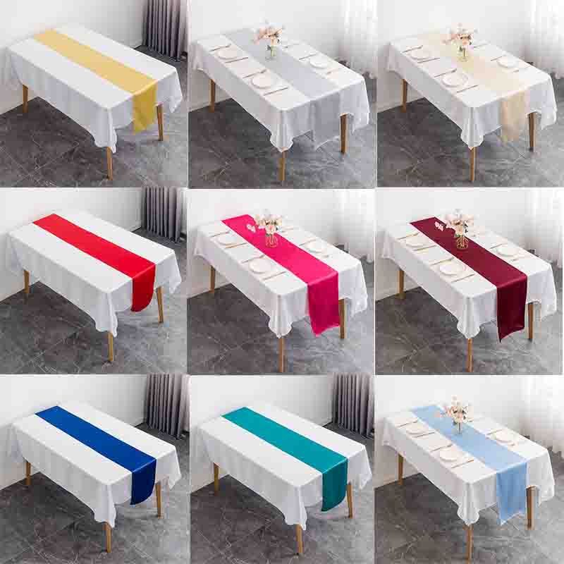 12x108 Inch Satin Wedding Tabl - Christmas Table Runner 评论和价格