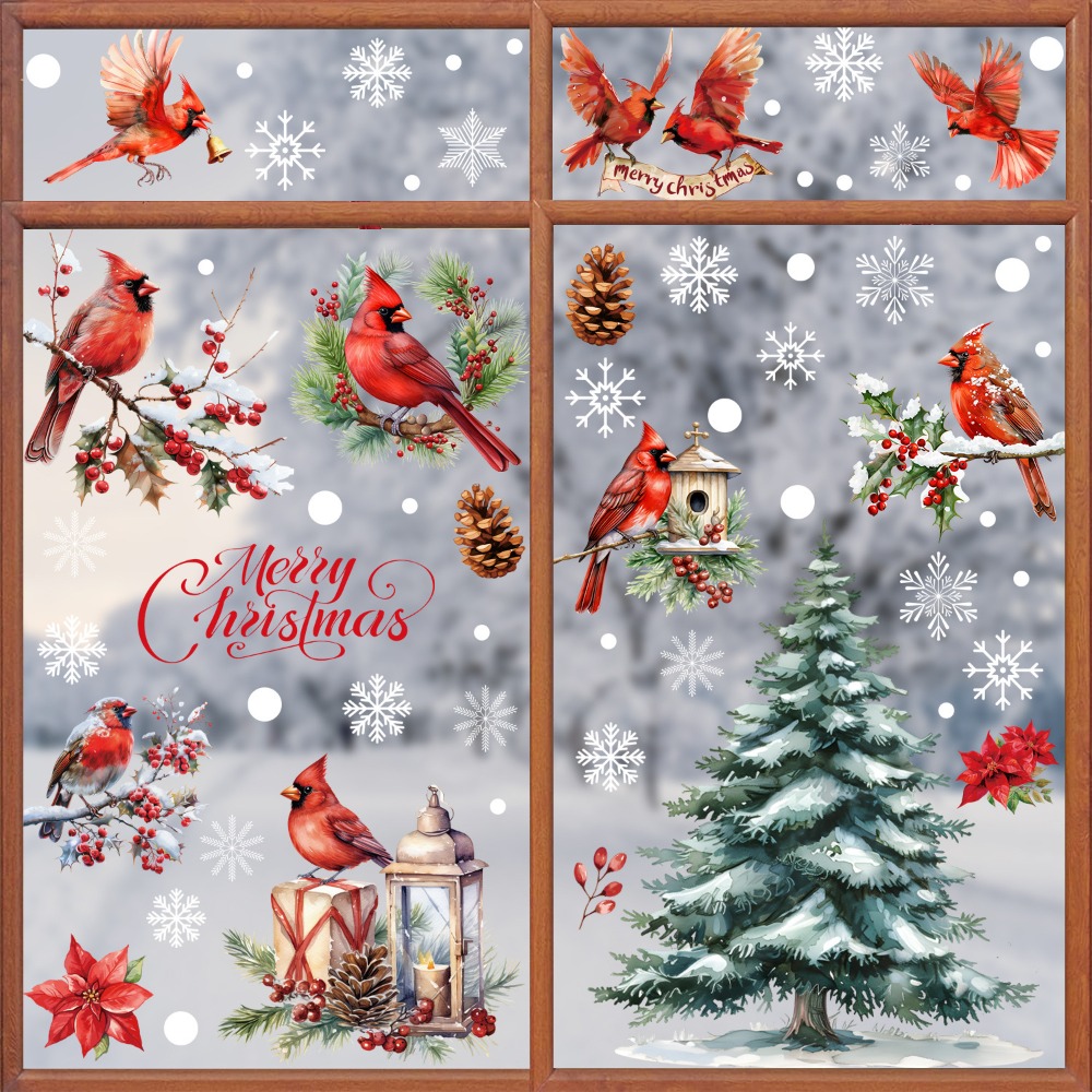 9pcs Christmas Window Decals C - Snowflake Window Decal 评论和价格