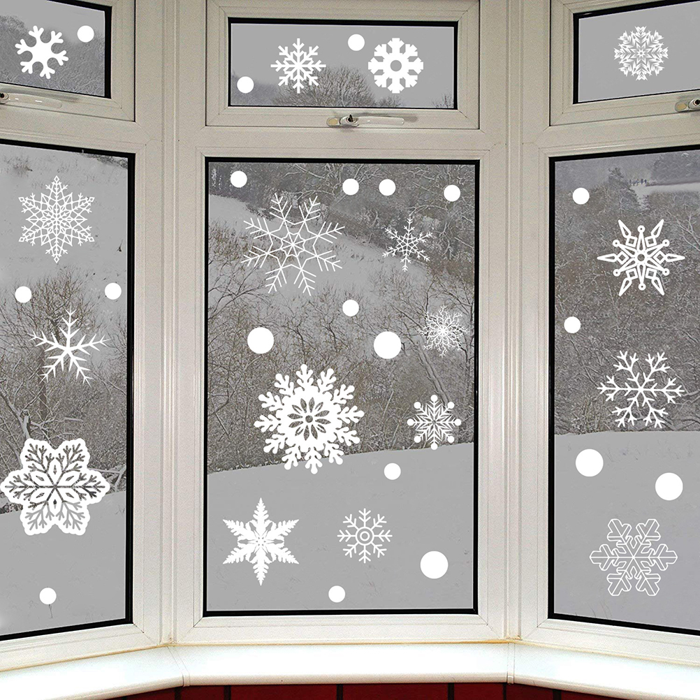 37PCS Gift Xmas Festival Suppl - Snowflake Window Decal 评论和价格