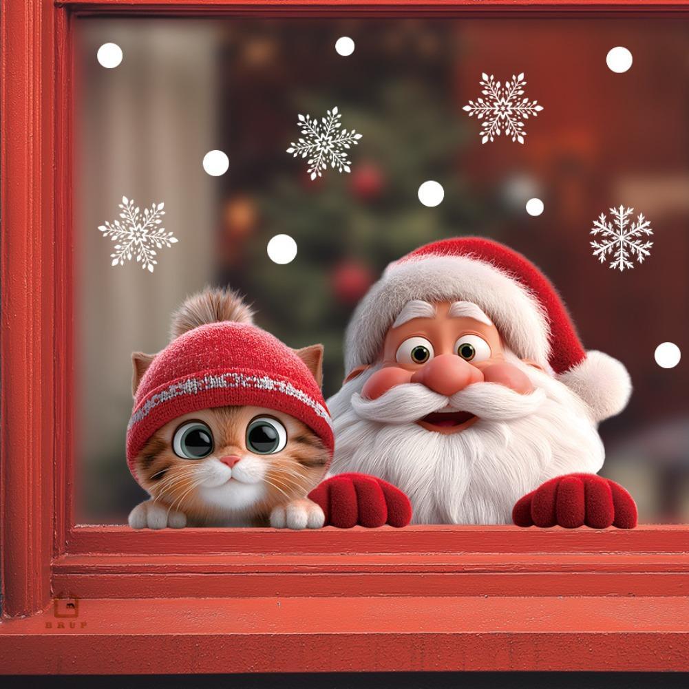 2pcs Christmas Window Clings S - Snowflake Window Decal 评论和价格