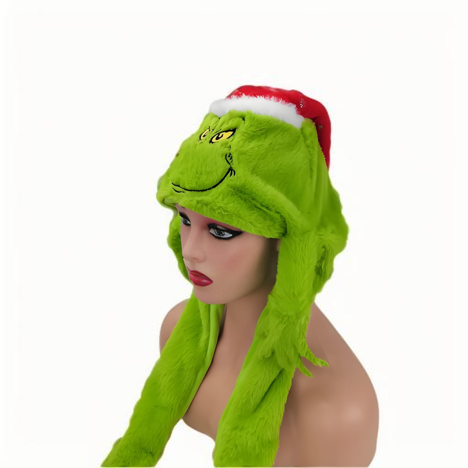 Plush Grincese Hat Cap Scarf C - Santa Hat Plush 评论和价格