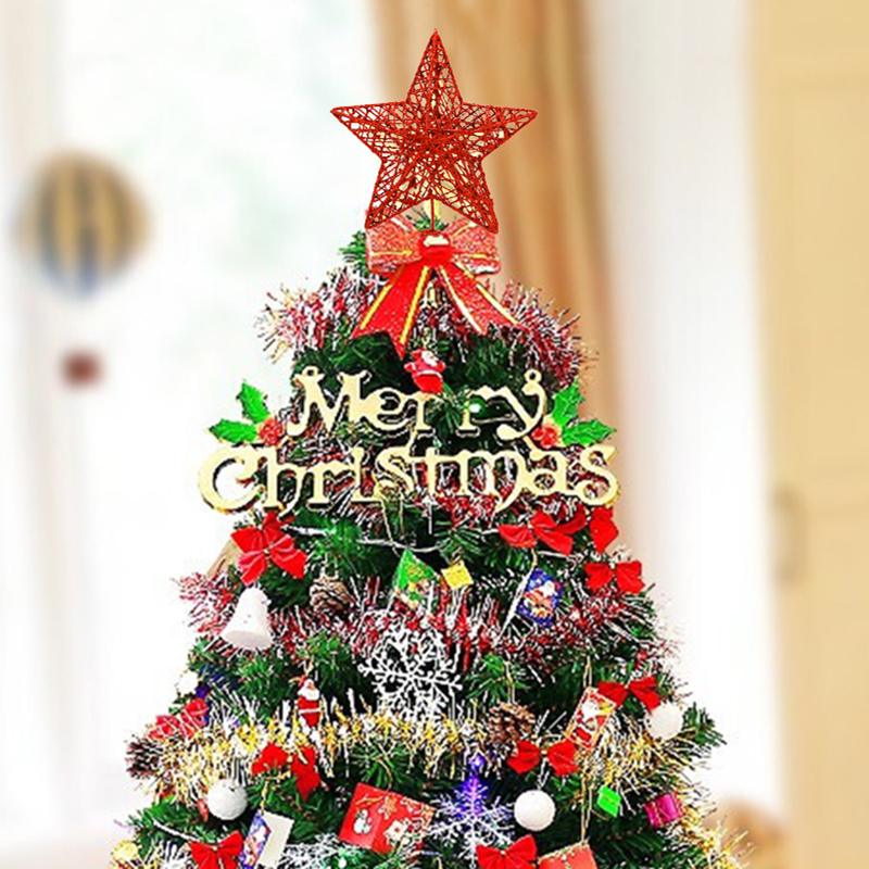 1pc Gold/Silver/Red/Blue Glitt - Star Tree Topper 评论和价格