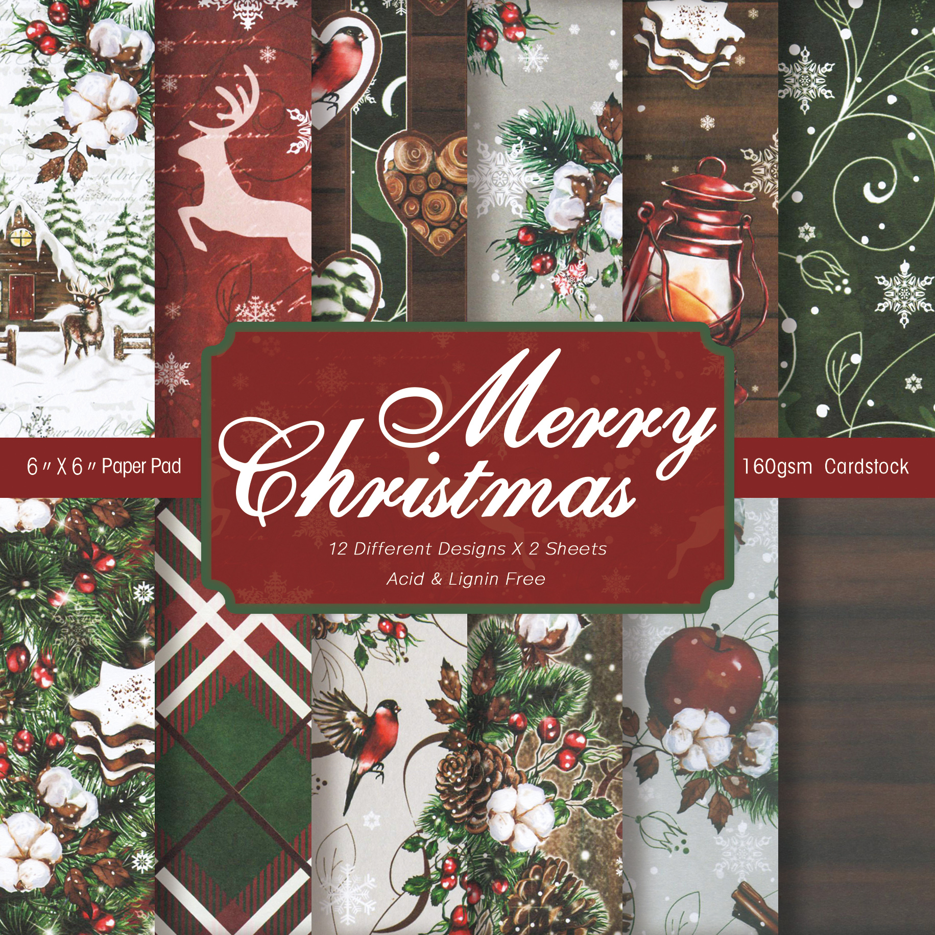 24Sheet Merry Christmas Scrapb - Christmas Throw Blanket 评论和价格