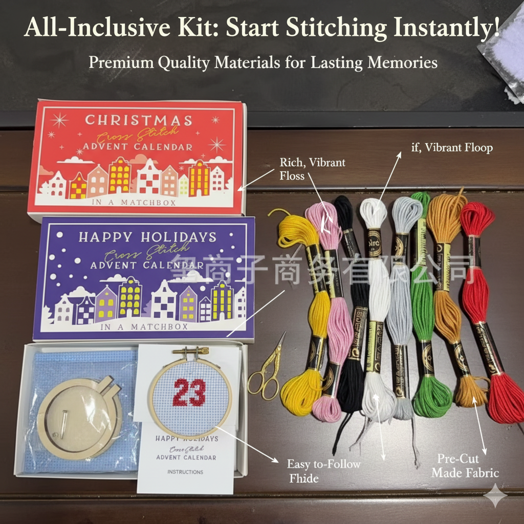 24 Days Countdown Cross Stitch - Advent Calendar Gift 评论和价格