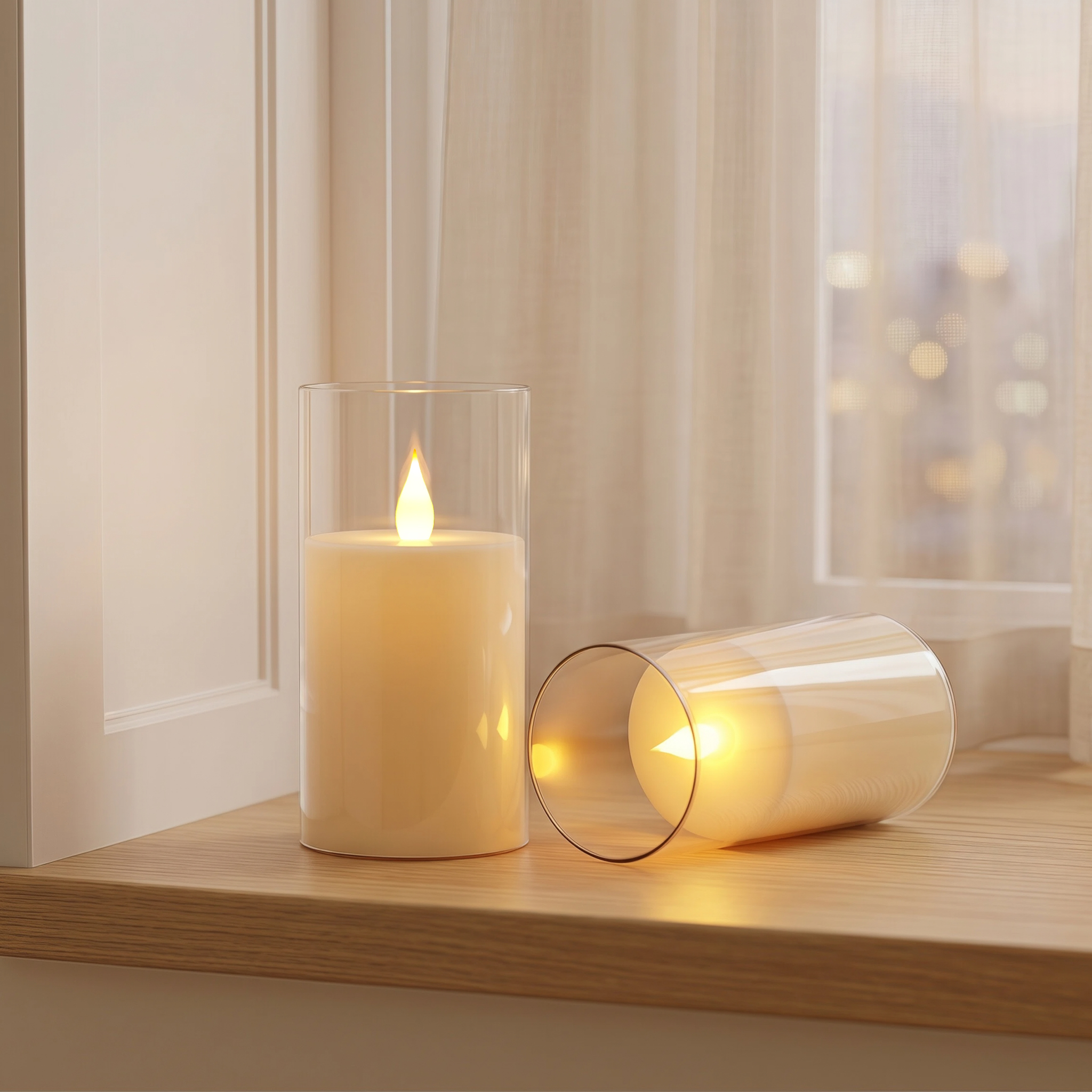 3-Piece LED Flame-Free Candle  - Holiday Candle Set 评论和价格