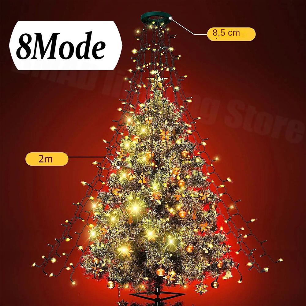 Christmas Tree Waterfall Light - Led Fairy String Lights 评论和价格