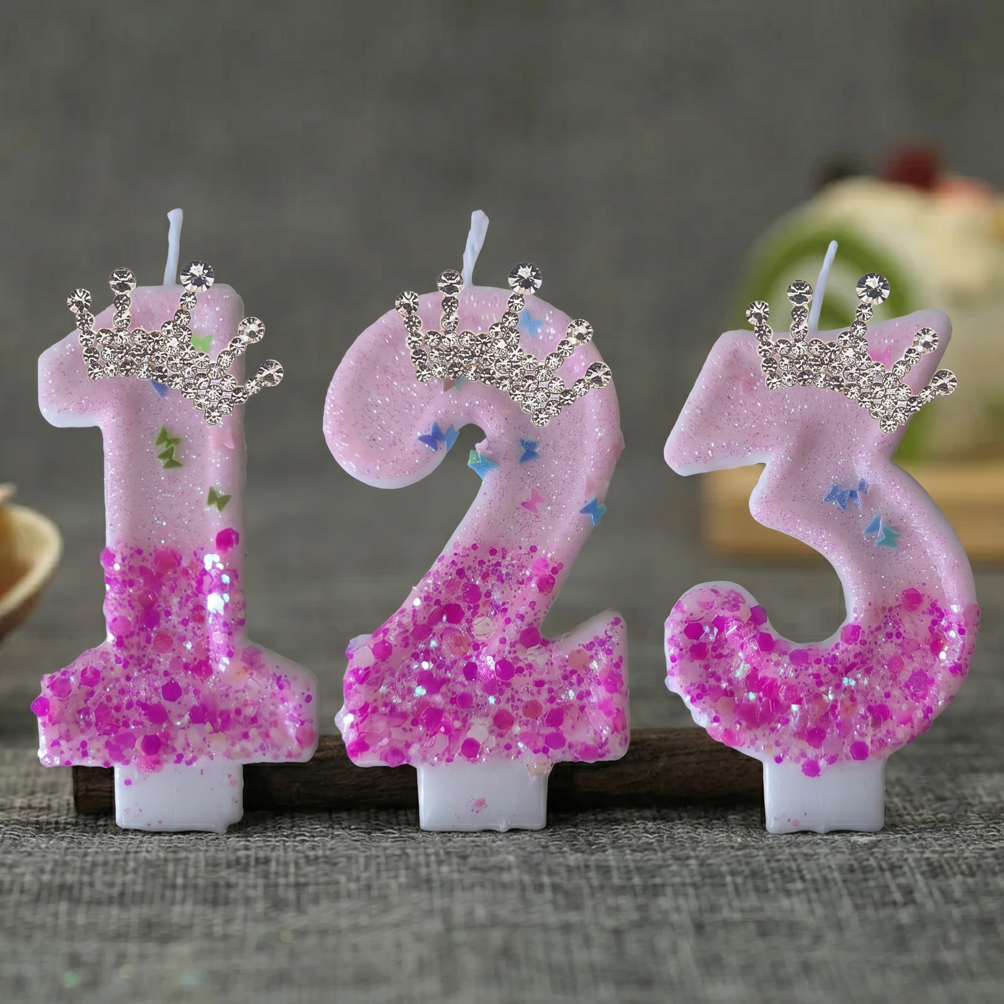 Pink Rose Red Sequins Dual Col - Holiday Candle Set 评论和价格