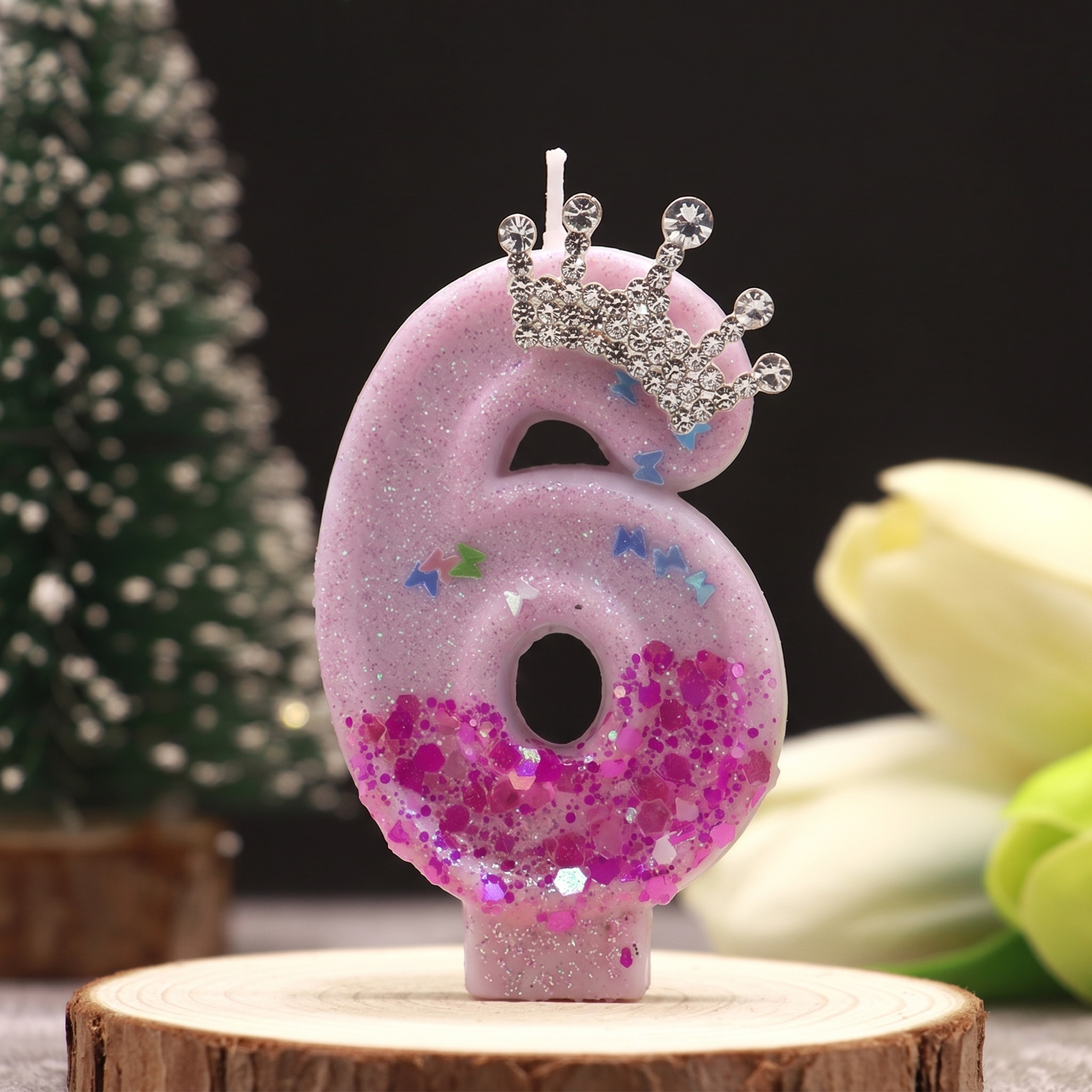 Pink Rose Red Sequins Dual Col - Holiday Candle Set 评论和价格
