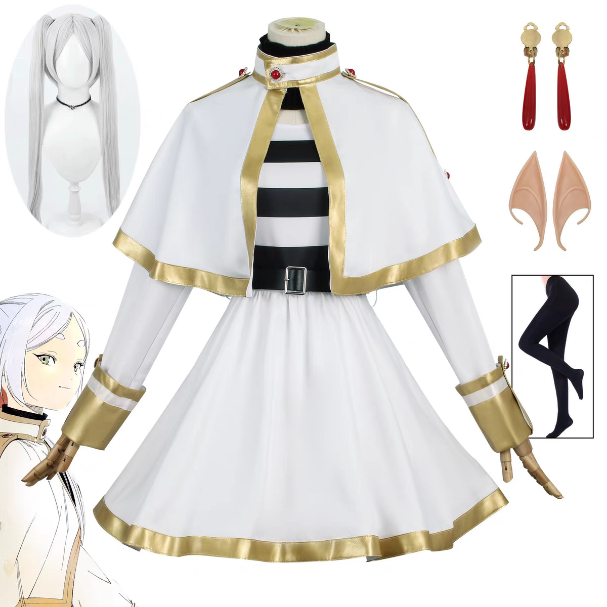 Sousou No Frieren Anime Cospla - Elf Costume Christmas 评论和价格