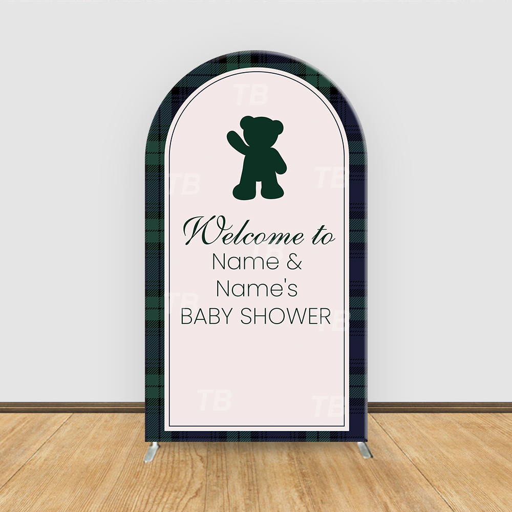 Teddy Bear Plaid Theme Arch Ba - Christmas Throw Blanket 评论和价格