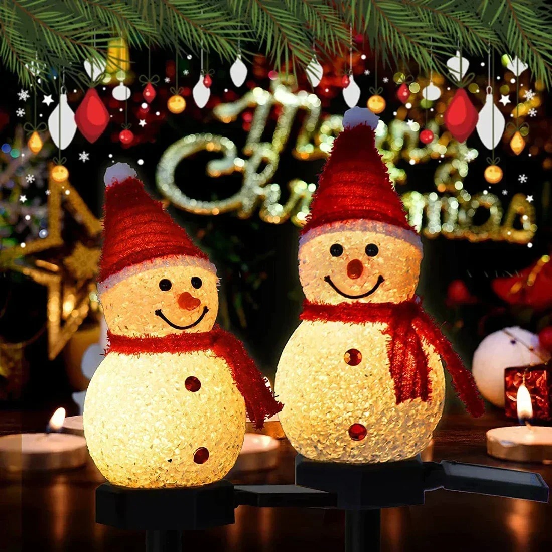 Christmas Snowman Solar Garden - Christmas Lights Outdoor 评论和价格