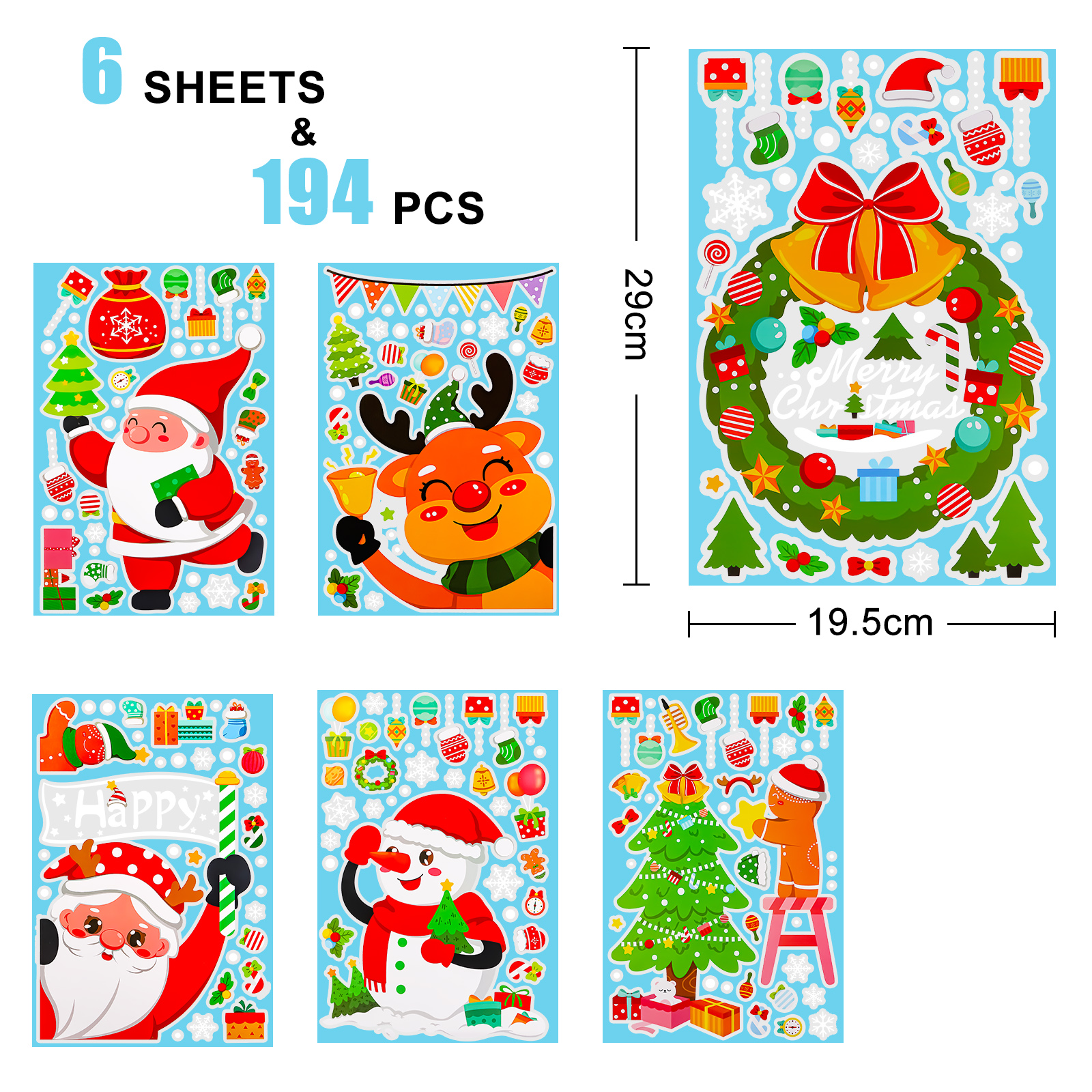 Removable Christmas PVC Static - Snowflake Window Decal 评论和价格