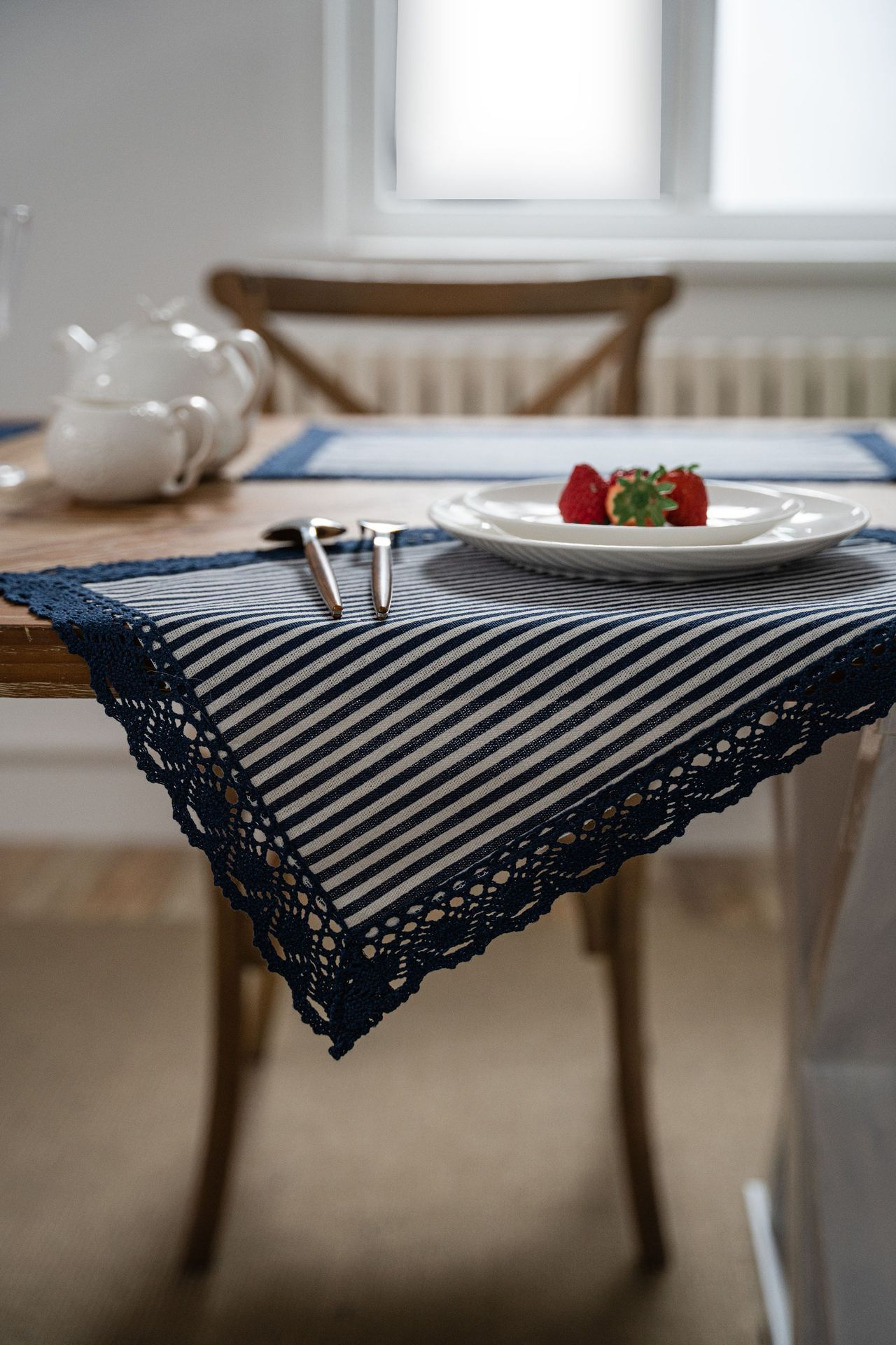 1/2/6 PC Red Striped Table Run - Christmas Table Runner 评论和价格